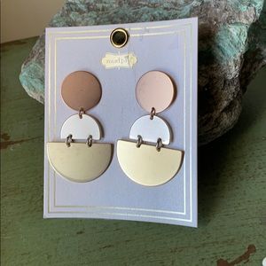 Mudpie Geometric Drop Earrings